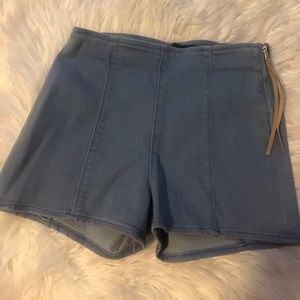 Express high waisted jean shorts